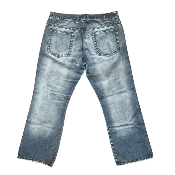 Mavi Men's Denim Jeans Alex Bootcut Lowrise Size 38x30 Distressed Workwear Faded - Picture 5 of 11